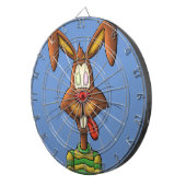 oeboze esester bunny grappige cartoon tekening dartbord (Voorkant Rechts)