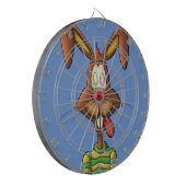 oeboze esester bunny grappige cartoon tekening dartbord (Voorkant Links)