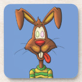 oeboze esester bunny grappige cartoon tekening drankjes onderzetter (Voorkant)