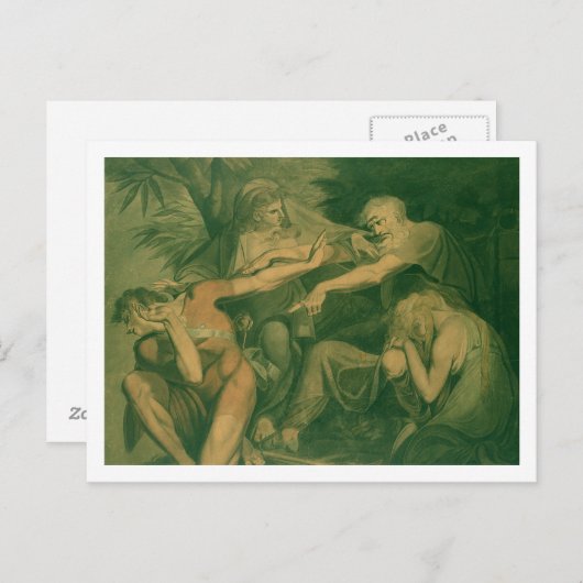 Oedipus beklaagt zijn zoon Polynices - "Ga naar Ru Briefkaart (Voorkant / Achterkant)