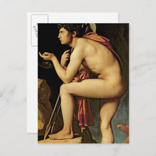 Oedipus en de Sphinx, 1808 Briefkaart (Voorkant / Achterkant)