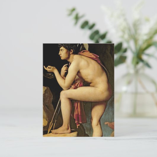 Oedipus en de Sphinx, 1808 Briefkaart (Staand voorkant)