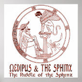 Oedipus en de Sphinx Poster (Voorkant)