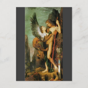 Oedipus en de Sphinx van Gustave Moreau Briefkaart