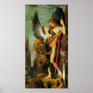 Oedipus en de Sphinx van Gustave Moreau Poster