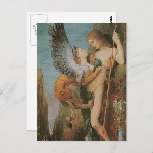 Oedipus en Sphinx Briefkaart (Voorkant / Achterkant)