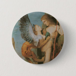 Oedipus en Sphinx Ronde Button 5,7 Cm