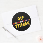 OEF Vet-Sticker Ronde Sticker (Envelop)