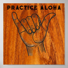 Oefen aloha poster
