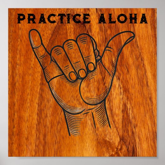 Oefen aloha poster (Voorkant)