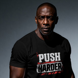 Oefen Harder Vintage Gym Motivatie T-shirt