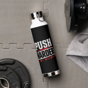 Oefen Harder Vintage Gym Motivatie Waterfles