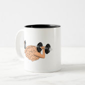 Oefen het brein uit tweekleurige koffiemok (Voorkant links)