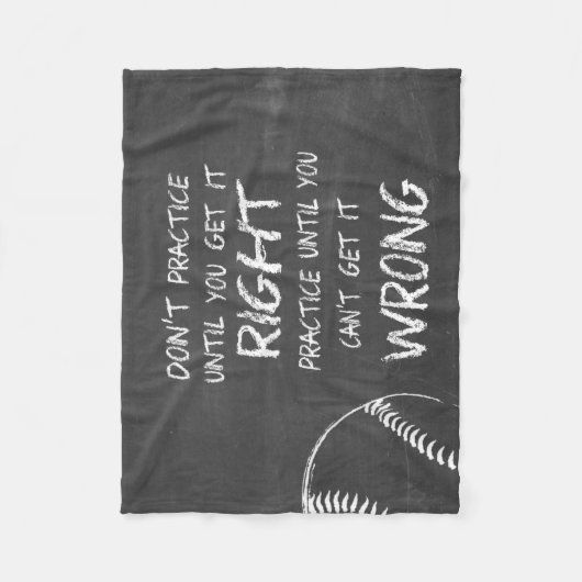 Oefen honkbal Motivatie Fleece Deken (Voorkant)