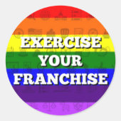 Oefen je franchise Stickers RAINBOW PRIDE (Voorkant)