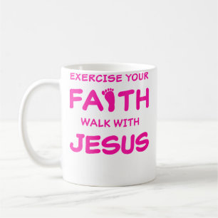 Oefen Je Geloof Wandel Met Jezus Inspirerende C Koffiemok