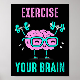 Oefen je hersenen Trainen Je hersenen Grafiek Graf Poster