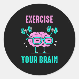 Oefen je hersenen Trainen Je hersenen Grafiek Graf Ronde Sticker