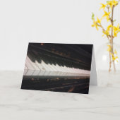 "Oefen Je Pianer!" Verjaardagskaart Kaart (Gele Bloem)