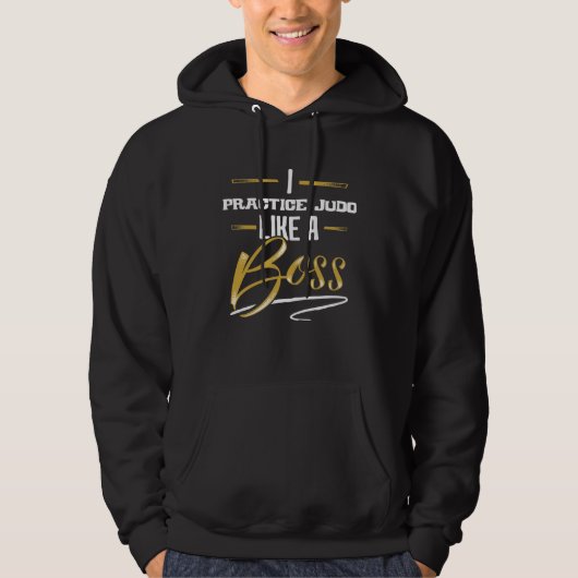 OEFEN JUDO Als Een Baas Flossen Als Een Baas Hoodie (Voorkant)