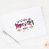 Oefen Moederlijkheid Mindful Moeder Citaat Kunst Ronde Sticker (Envelop)