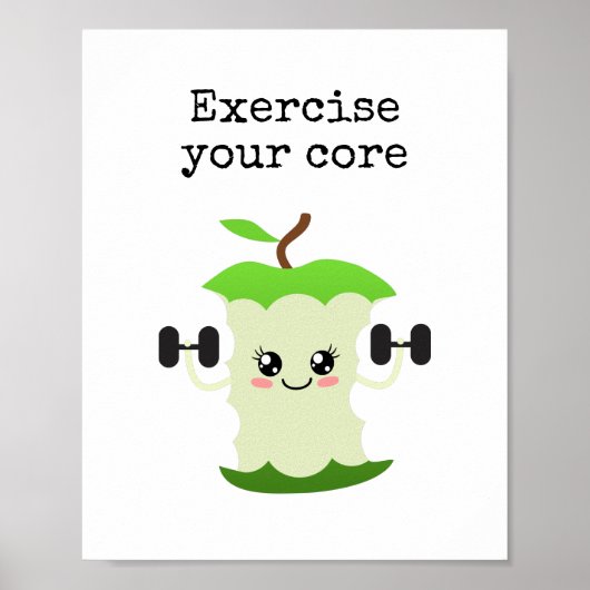 Oefen uw kern uit poster (Voorkant)