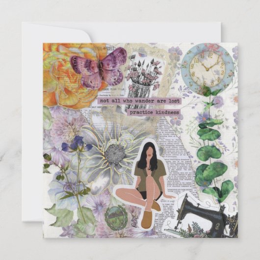 Oefen vriendelijkheid plat Wenskaart (Voorkant)