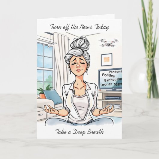 Oefen wat zelfzorg | Yoga Lady Kaart (Voorkant)