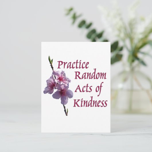 Oefen willekeurige daden van vriendelijkheid briefkaart (Staand voorkant)