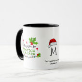 OEFEN ZELFZORG Christmas Monogram Mok (Voorkant links)