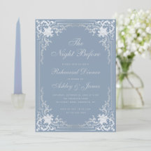 Oefenavond Dinner Stofblauw Nep Zilver Vintage
