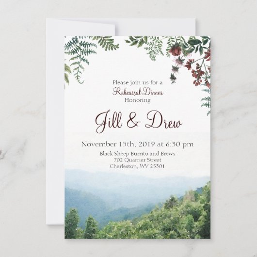 Oefenavond Eetgelegenheid Uitnodiging - Herfst Bru (Voorkant)