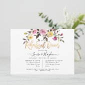 Oefenavondmaal Pastel Waterverf Bloemen Aankondiging (Staand voorkant)