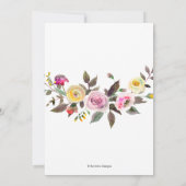 Oefenavondmaal Pastel Waterverf Bloemen Aankondiging (Achterkant)