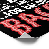 Oefeneieren zijn schijfjes voor Bacon Exercise Bac Poster (Hoek)