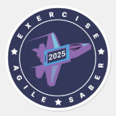 Oefening Agile Saber 6 stickerblad Ronde Sticker (Voorkant)