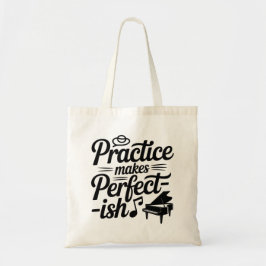 Oefening Baart een Grappige Pianist Tote Bag