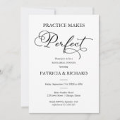 Oefening Baart Kunst Rehearsal Dinner Kaart (Voorkant)