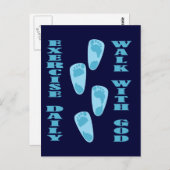 Oefening dagelijks - Loop met God (Matt 11:28-30) Briefkaart (Voorkant / Achterkant)