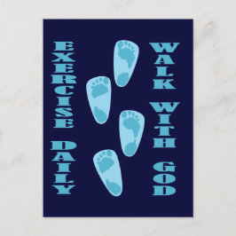 Oefening dagelijks - Loop met God (Matt 11:28-30) Briefkaart
