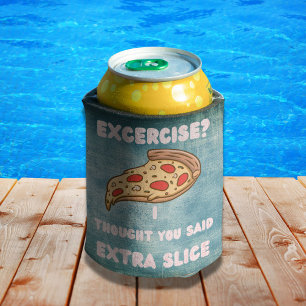 Oefening die ik dacht dat je extra plak pizza pun blikjeskoeler