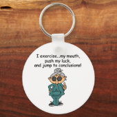 Oefening, Duw, de Humor van de Sprong Sleutelhanger (Voorkant)