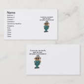 Oefening, Duw, de Humor van de Sprong Visitekaartje (Voorkant / Achterkant)