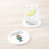 Oefening, Duw, de Humor van de Sprong Zandsteen Onderzetter (Zijkant)