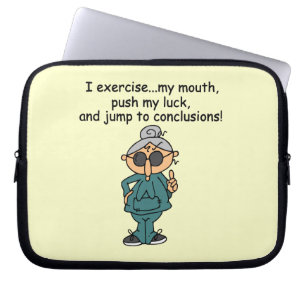 Oefening, duwen, pompHumor Laptop Sleeve