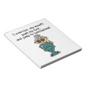 Oefening, duwen, pompHumor Notitieblok (Schuin)