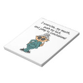 Oefening, duwen, pompHumor Notitieblok (Linkerzijde)