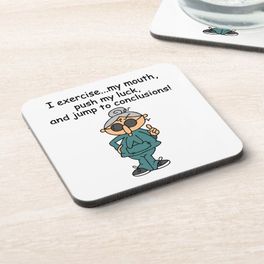 Oefening, duwen, pompHumor Onderzetter (Linkerzijde)