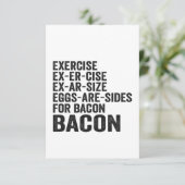 Oefening Ex-Er-Size Ex-Er-Size Eieren zijn Grappig Bedankkaart (Staand voorkant)