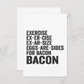 Oefening Ex-Er-Size Ex-Er-Size Eieren zijn Grappig Bedankkaart (Voorkant / Achterkant)